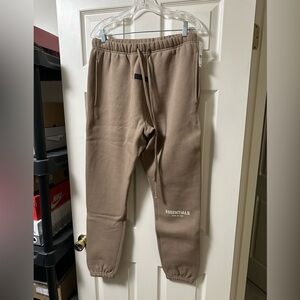 Men’s sweatpants ESSENTIALS Brown Taupe Fleece Joggers fashion